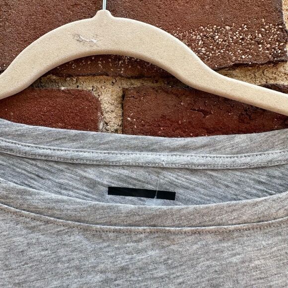 EILEEN FISHER Slubby Organic-Cotton Long-Sleeve Tee gray small NEW - Picture 7 of 10